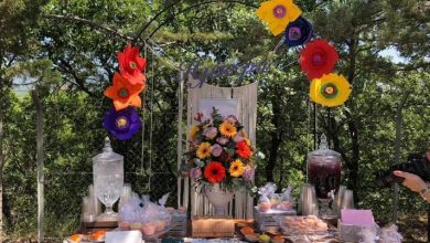 Photo of Η υπέροχη ‘ρετρό’ λουλουδένια βάπτιση της Ηλέκτρας!