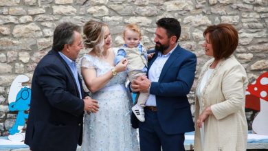 Photo of Σε ‘στρουμφοχωριό’ μετατράπηκε η πλατεία του Γαρδικίου για τη βάπτιση του Βασίλη Αλεξίου