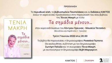 Photo of Το νέο βιβλίο της Τένιας Μακρή στο Μουσείο Τσιτσάνη
