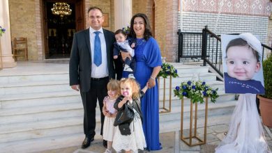 Photo of Πανευτυχείς ο Δημήτρης και η Τζωρτζίνα Μπαλατσού στη βάπτιση του γιου τους