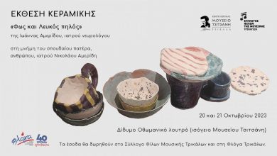 Photo of Μια ξεχωριστή κεραμική έκθεση από την νευρολόγο Ιωάννα Αμερίδου στο Δίδυμο Οθωμανικό λουτρό