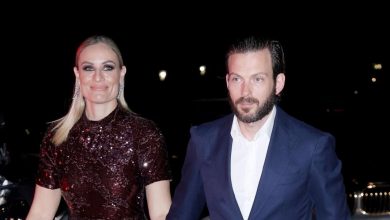 Photo of Η Ελεονώρα Μελέτη στο πάρτι της Έφης Μαροσούλη με glam maxi φόρεμα όλο παγιέτα