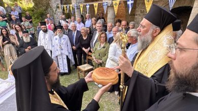 Photo of Πανηγυρικός εσπερινός στην ΙΜ. Αγ.Γεωργίου Μυροφύλλου