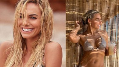 Photo of «Ρίχνει» το Instagram φορώντας χρυσό μπικίνι
