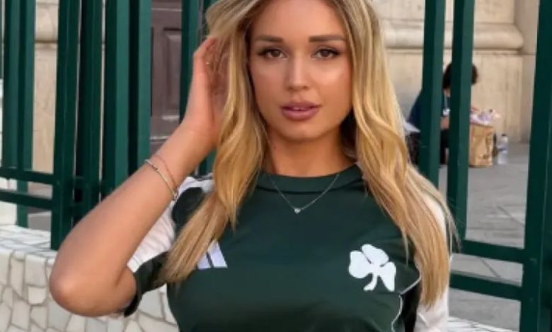 Photo of Φωτογραφήθηκε με την φανέλα του Παναθηναϊκού η δισέγγονη του θρυλικού Φέρεντς Πούσκας