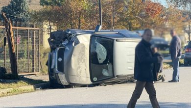 Photo of Τροχαίο ατύχημα με αναποδογυρισμένο βαν στον κόμβο Λεπτοκαρυάς Τρικάλων – Ο οδηγός γλίτωσε τα χειρότερα