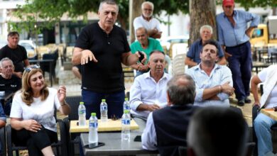 Ο Δημήτρης Κουρέτας σε αυτοψία στις χαλαζόπληκτες περιοχές του Δήμου Τυρνάβου