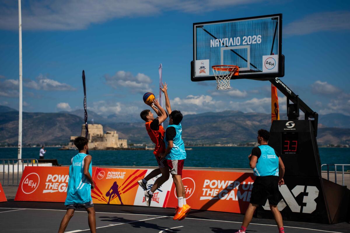 Στιγμιότυπο από το ΔΕΗ 3x3 Street Basketball 2026 – Ναύπλιο